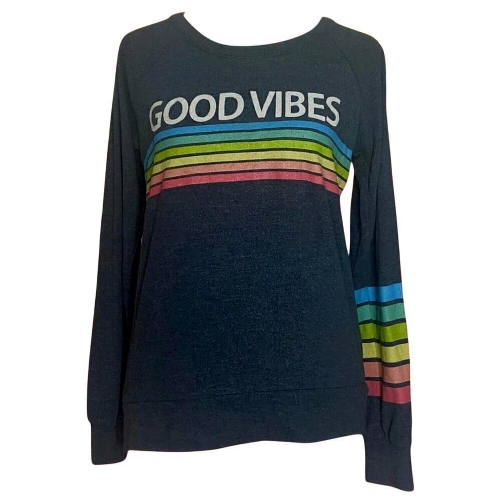 Chaser Sweatshirt Good Vibes faded Distressed Sz Small
Rainbow Cozy Y2K